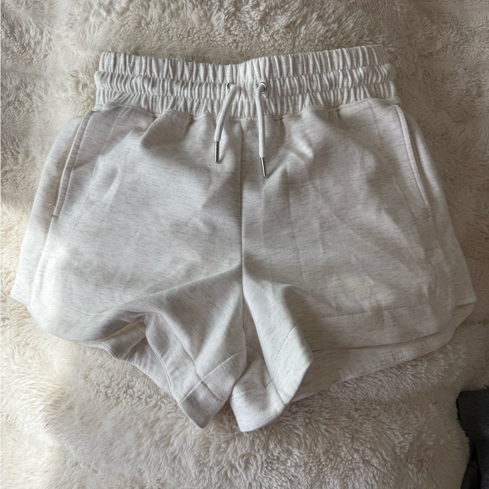 Yogalicious Women's Cream Athletic Shorts